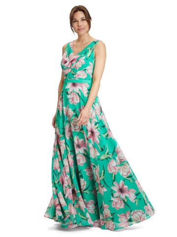 Vera Mont Abendkleid mit Plissee in Green/Rosé