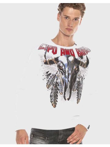 Cipo & Baxx Sweatshirts in WHITE