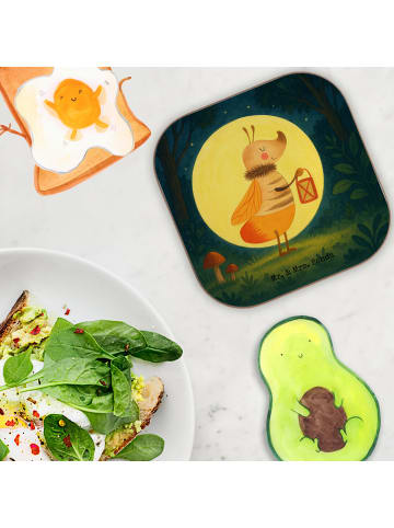 Mr. & Mrs. Panda Tassen Untersetzer Glühwürmchen Design ohne Spruch in Weiß