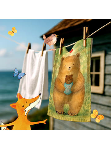 Mr. & Mrs. Panda Gästetuch Bär Baby Design ohne Spruch in Weiß