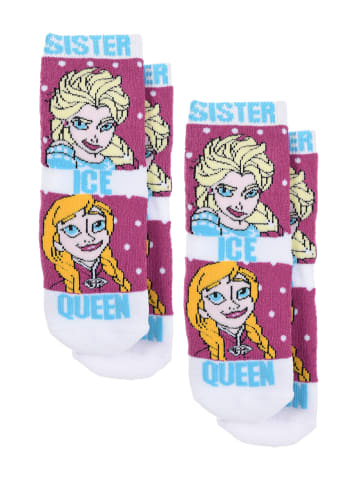 Disney Frozen 2er-Set: Socken mit Gumminoppen Anti-Rutsch in Mehrfarbig