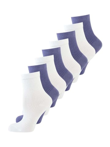 Nur Die  Kurzsocken Unisex Colour Farbige Sneaker kurz Frottesohle in lila/weiß