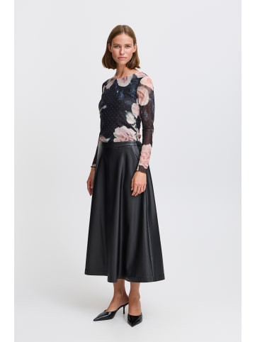 b. young BYUMARA BLOUSE - JERSEY Slim fit in Black Roses Mix