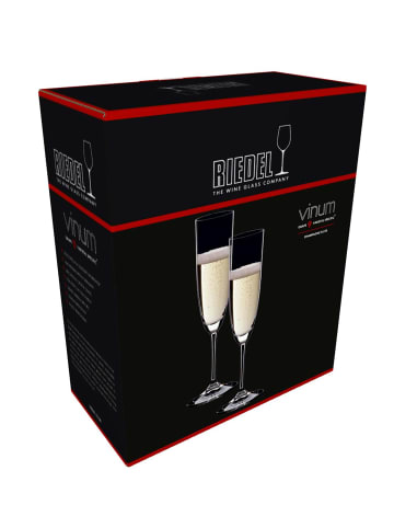 RIEDEL Glas 2er Set Champagner-Flöten Vinum 160 ml in transparent