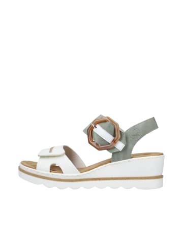 rieker Sandalen in weiss/mint/weiss