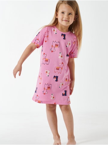 Schiesser Nachthemd Girls World Organic Cotton in Rosa