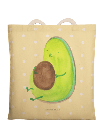 Mr. & Mrs. Panda shopping bag Avocado Pfeifen ohne Spruch in Gelb Pastell