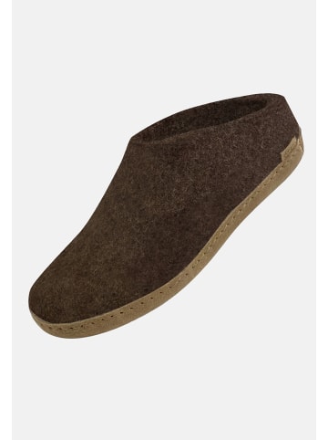 glerups Pantoffeln Kautschuksohle in Nature brown