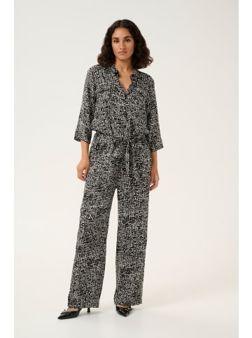 Kaffe Overall KApollie Regular fit in Black/Turtledove Graphic Dot