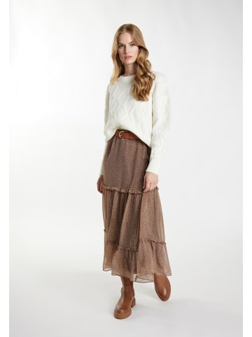 DreiMaster Damen Strickpullover in Wollweiss