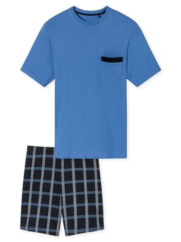 Schiesser Pyjama kurz für Herren in dunkel-blau