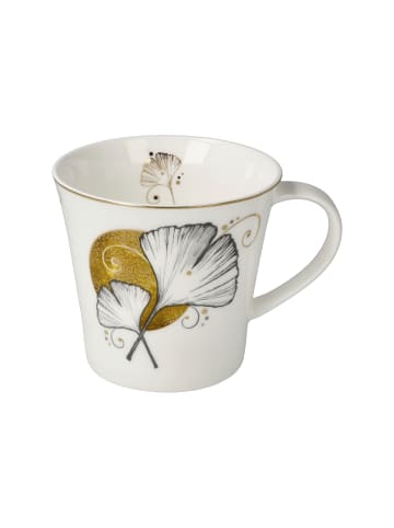 Goebel Coffee-/Tea Mug " Ginkgo Weiß " in weiß gold