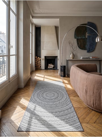 KADIMA DESIGN Teppichläufer Orientalisch flachgewebt pflegeleicht Wohnzimmer in Anthrazit