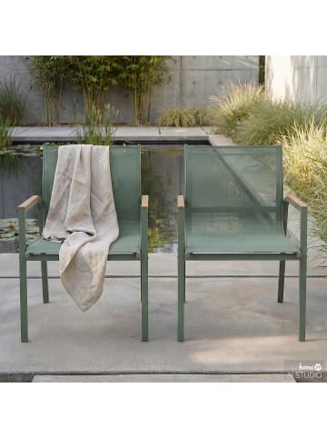home24 Gartenstuhl Alora 2er-Set in Grün