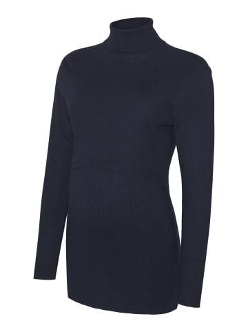 mama licious Gestricktes Oberteil in Navy Blazer