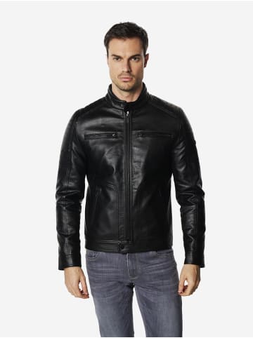 KOROSHI Biker-leder-effektjacke in Schwarz