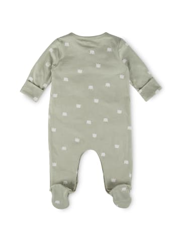 Sigikid Overall mit Füßchen und Klappbündchen an den Ärmeln Classic Baby in grün