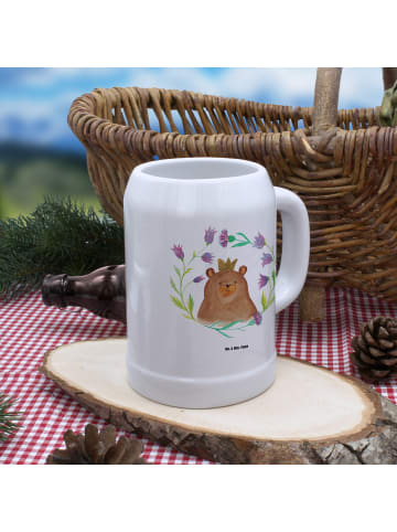 Mr. & Mrs. Panda Bierkrug Bär Königin ohne Spruch in Weiß