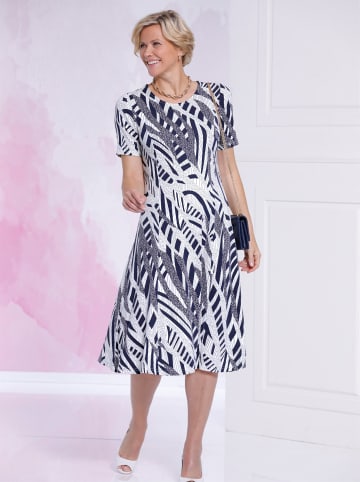 WITT WEIDEN Jerseykleid in marine-ecru-bedruckt