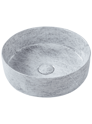 Beliani Waschbecken GUDAR in Grau - (W) 37 x (H) 12 x (L) 37 cm