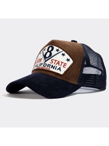 King Kerosin King Kerosin Trucker Cap mit Cord-Front Motor State in braun