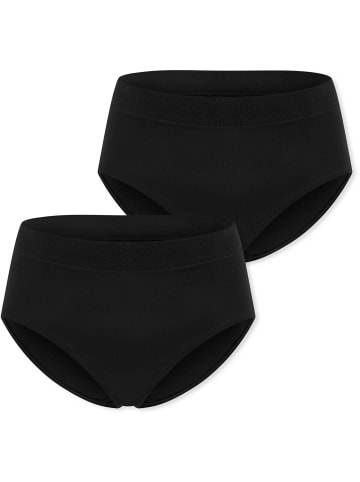 Schiesser Slip Unique Cotton in Schwarz