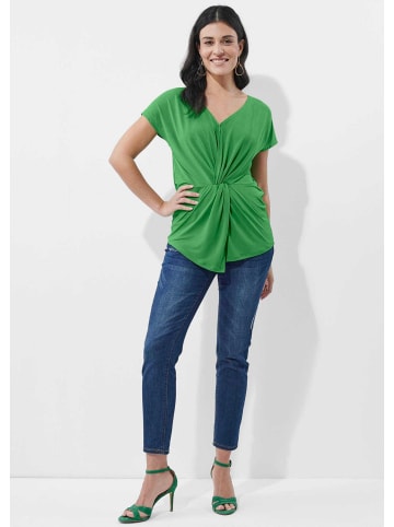 Alba Moda Modisches Shirt Raffung in grün