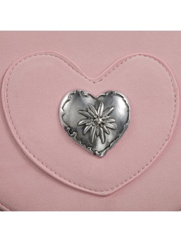 tectake Schicke Trachtenhandtasche in Wildlederoptik, rosa