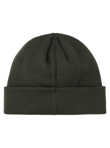 Petrol Industries Gerippte Beanie mit Patch Irontrail in Grün