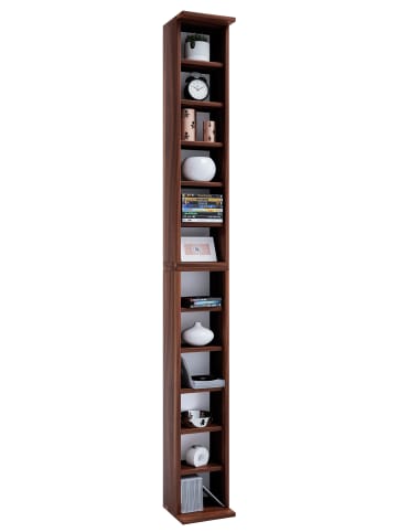 VCM  Holz CD DVD Stand Deko Regal Bigol in Kern-Nussbaum