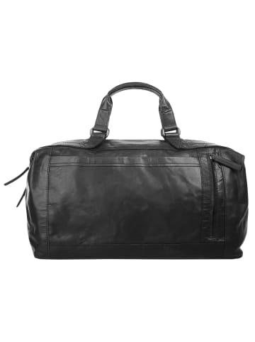 SPIKES & SPARROW Reisetasche echt Leder in schwarz