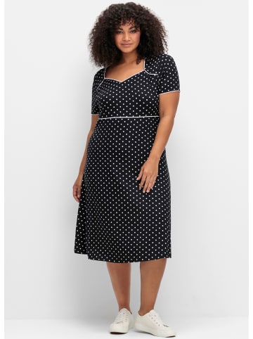 sheego by Joe Browns Jerseykleid in schwarz-gemustert