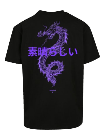 F4NT4STIC T-Shirt Oversized PLUS SIZE Dragon Drache Japan in schwarz