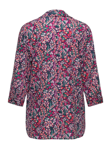 GOLDNER Bluse Pflegeleichte Bluse mit 3/4-Arm in pink / rot / gemustert