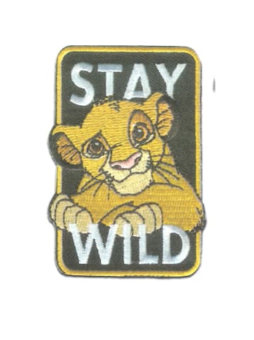 Disney Simba Stay Wild  Applikation Bügelbild inGelb