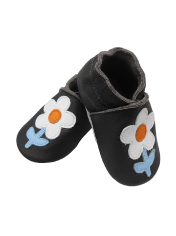 Bemesu Baby Krabbelschuhe aus Leder, weiche Lauflernschuhe mit rutschfester Sohle 