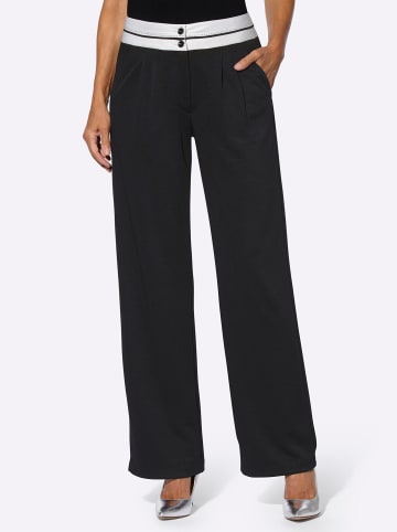Sieh an! Bundfaltenhose in schwarz