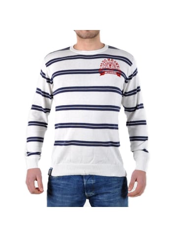 Galerie Chic Be And Be Touchdown Pullover mit Streifen Weiß