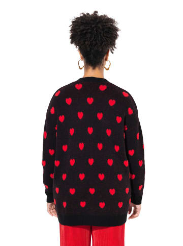 MIAMODA Strickjacke in schwarz