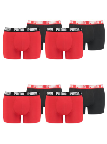 Puma Boxershorts PUMA BASIC BOXER 8P in 786 - Red / Black