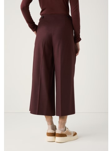 More & More weite Culotte, verkürzte Form in raisin brown