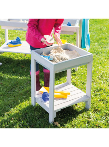 roba Kinderspieltisch 'Tiny' – wetterfester Sand- & Matschtisch aus grauem Massivholz