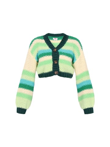 myMo Cardigan in green multicolor