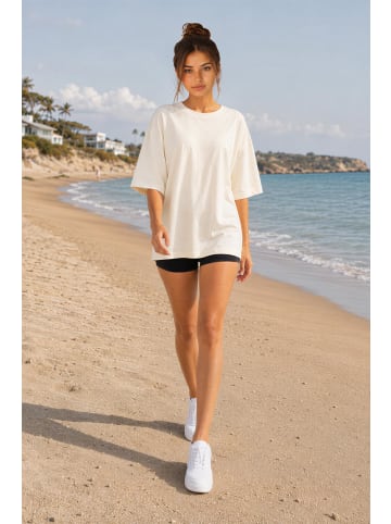 Reichstadt Damen Oversized T-Shirt in Beige