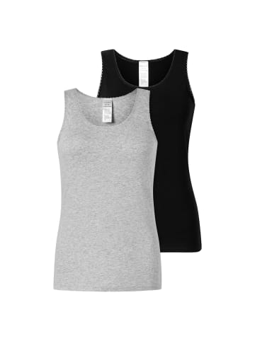 Schiesser 2er Pack Trägertops Modern Multipacks in Mehrfarbig
