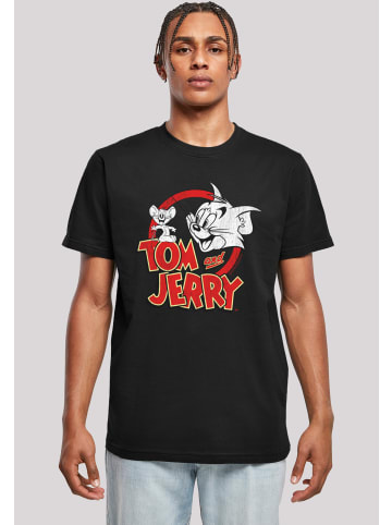 F4NT4STIC T-Shirt Tom und Jerry Distressed Logo in schwarz