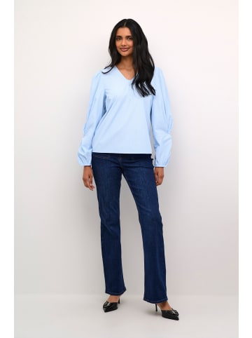 Kaffe Langarm-Bluse KAemma in Blue / White Stripe