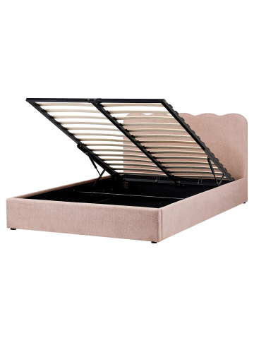 Beliani Doppelbett NANTERRE in Rosa - (W) 167 x (H) 104 x (L) 215 cm