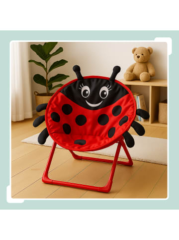 relaxdays Moonchair Kinder "Marienkäfer" - (B)50 x (H)47 x (T)48 cm
