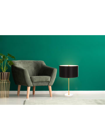 Kayoom Tischlampe Piona 110 in schwarz - gold - weiß